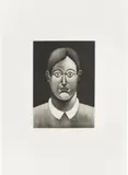 Nicolas Party, Portrait, 2016, Mezzotint, on wove paper, with full margins