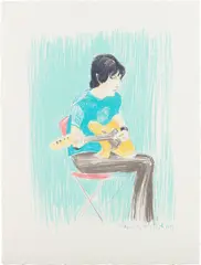 Elliott by Elizabeth Peyton, 1999, Lithograph in colors, on Somerset Satin paper, with full margins, sold Oct 2022