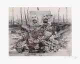 Jenny Saville, The Voice of the Shuttle (Philomela), 2015, Indigo digital print, on Somerset paper, with full margins