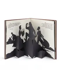 Freedom, a Fable by Kara Walker, 1997, Laser-cut paper pop-up book, bound in brown leather (as issued), sold Oct 2022