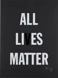 Hank Willis Thomas, All Lies Matter, 2019, Screenprint, on black wove paper, with full margins