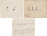 Nicholas Africano, The Nurse; and She is Leaving, 1977, Two colored pencil drawings, on wove paper