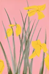 Yellow Flags 3 by Alex Katz, 2020, Archival pigment print in colors, on Crane Museo Max paper, the full sheet, sold Oct 2022