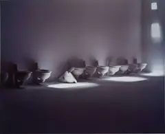 Toilets by James Casebere, 1995, Dye destruction print, flush-mounted, offered Oct 2022