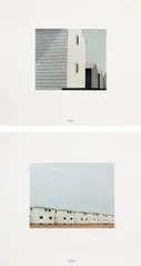 Dan Graham, Tract Houses, Jersey City, New Jersey; and Row of Tract Houses, Bayonne, New Jersey, from Homes for America, 1966, Two photolithographs in colors, on smooth wove paper, with full margins
