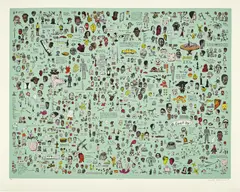 Christian Schumann, Ah Geef Op!, 1996, Screenprint in colors, on wove paper, with full margins