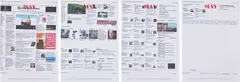 Wade Guyton, Untitled (MAY, Saturday, October 6, 2012 Last Update), 2012, Four Epson DURABrite inkjet and letterpress prints, on May Editions letterhead paper, the full sheets