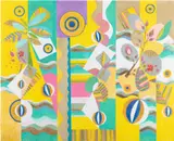 Beatriz Milhazes, Pink Sunshine, 2021, Lithograph in colors, on Fabriano 5 paper, the full sheet