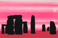 Stonehenge at Sunset by Jeremy Deller, 2013, Screenprint in colors, on Somerset paper, the full sheet, offered Oct 2022