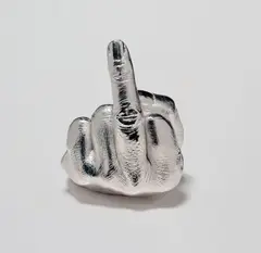 Artist's Hand by Ai Weiwei, 2017, Cast urethane resin multiple with electroplated rhodium, lacking the original cardboard presentation box, sold Oct 2022