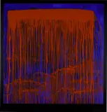 Pat Steir, Red and Blue Berlin Waterfall (R. p. 177), 1993, Screenprint in colors, on wove paper, the full sheet