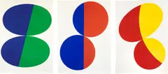 Volair Constellation Series by Leon Polk Smith, 1975, The complete set of three screenprints in colors, on Rives BFK paper, with full margins, sold Jun 2022