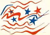 Stars and Stripes, from Flying Colors Collection by Alexander Calder, 1975, Lithograph in colors, on Arches paper, the full sheet, sold Jun 2022