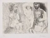 Pablo Picasso, El Entierro del Conde de Orgaz (The Burial of the Count of Orgaz), Plate 2 (B. 1467, Ba. 1378, see C. bks 146), 1966, Etching, on Imperial Japan paper, with full margins
