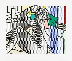 Roy Lichtenstein, Nude Reading, from Nudes series (C. 288), 1994, Relief print in colors, on Rives BFK paper, with full margins