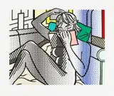 Nude Reading, from Nudes series (C. 288) by Roy Lichtenstein, 1994, Relief print in colors, on Rives BFK paper, with full margins, sold Jun 2022