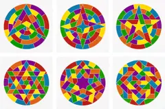 Stars (K. 2002.02) by Sol LeWitt, 2002, The complete set of six linocuts in colors, on Somerset Satin paper, with full margins, sold Jun 2022