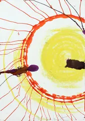 Damien Hirst, Spin Drawing, 2002, Mixed media drawing on paper