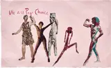 Nancy Spero, We are Pro Choice, 1992, Screenprint in colors, on pink Japanese laid paper, the full sheet