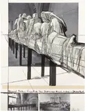 Christo, Wrapped statues, Project for Die Glyptothek, München (S. 135), 1988, Screenprint with collage of offset prints in colors, on Arches Cover paper, the full sheet