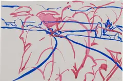 Untitled by David Salle, 2001, Ink and watercolor drawing, on thin wove paper, sold Jun 2022
