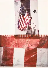 Edward Kennedy Campaign by Robert Rauschenberg, 1994, Offset lithograph in colors, on wove paper, the full sheet, sold Jun 2022