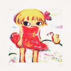 Ayako Rokkaku, Girl in Red Dress, 2009, Archival inkjet print, on wove paper, with full margins