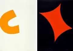 Leon Polk Smith, Color Forms C; and E, 1974, Two screenprints in colors, on wove paper, the full sheets