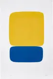 Yellow Over Dark Blue (Jaune sur Bleu Foncé), from Suite of Twenty-Seven Color Lithographs (A. 22) by Ellsworth Kelly, 1964-65, Lithograph in colors, on Rives BFK paper, with full margins, sold Mar 2022