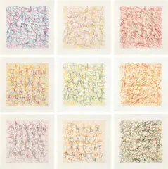 John Chamberlain, Alphabet Series II, 1991, The complete set of nine etchings, on Rives BFK paper, with full margins