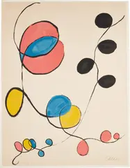 Alexander Calder, Untitled [Loops], 1967, Lithograph in colors, on Arches paper, with full margins