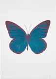 The Souls I: Turquoise/Blind Impression/Loganberry Pink by Damien Hirst, 2010, Foil block print in colors, on Arches paper, with full margins, sold Mar 2022
