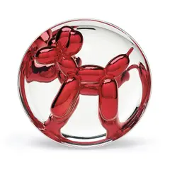 Balloon Dog (Red) by Jeff Koons, 1995, glazed porcelain, sold Mar 2022