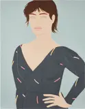 Alex Katz, Gray Dress (Laura) (S. 262), 1992, Screenprint in colors, on Arches paper, the full sheet