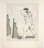 William Kentridge, Untitled [Woman and Mirror]