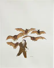Marcel Dzama, Untitled, 2000, Ink and watercolor drawing, on wove paper