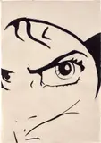 Yoshitaka Amano, Untitled, 2002, Sumi ink drawing on Japan paper, framed