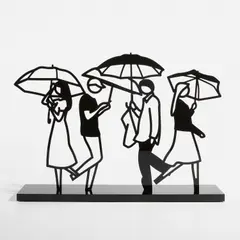 Summer Rain 2 by Julian Opie, acrylic sculpture, sold Mar 2022