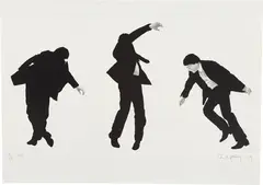 Untitled [from Men in the Cities] by Robert Longo, 1989, Lithograph with embossing, on Rives BFK paper, with full margins, sold Mar 2022