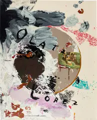 Olatz Lopéz by Julian Schnabel, 1992, Screenprint in colors, on Arches paper, the full sheet, sold Mar 2022