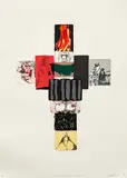 Robert Longo, Body of a Comic (Clown Bank), 1989, Lithograph in colors, on Arches paper, with full margins