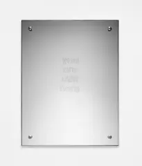 You Are Still Here by Mona Hatoum, 1994, Sandblasted mirrored glass, sold Mar 2022