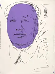 Mao (wallpaper) by Andy Warhol, 1989, Screenprint in colors, on wallpaper, the full sheet, sold Mar 2022