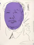 Mao (wallpaper) by Andy Warhol, 1989, Screenprint in colors, on wallpaper, the full sheet, sold Mar 2022