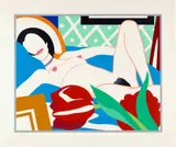 Tom Wesselmann, Monica with Tulips, 1989, Screenprint in colors, on Museum Board, with full margins