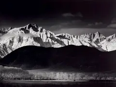 Ansel Adams, Winter Sunrise, Sierra Nevada, from Lone Pine, California, 1944, Gelatin silver print, printed 1973-1977