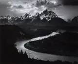 The Teton Range and the Snake River by Ansel Adams, 1942, Gelatin silver print, printed 1973-1977, sold Apr 2022