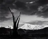 Sunrise, Mount Tom, Sierra Nevada, California by Ansel Adams, circa 1948, Gelatin silver print from Portfolio VII, printed 1976, sold Apr 2022