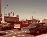 Stephen Shore, West Market Street and North Eugene Street, Greensboro, North Carolina, January 23, 1976, Chromogenic print, printed 1980