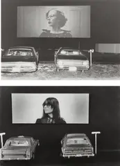Marcia Resnick, Landscape/Loftscape #14 (self-portrait), 1976, Gelatin silver print diptych